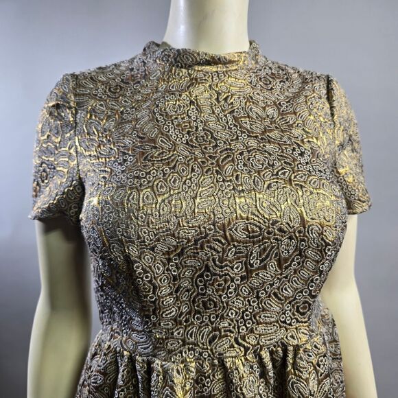 M&S small Elegant Gold Dress R14 - Picture 2 of 6